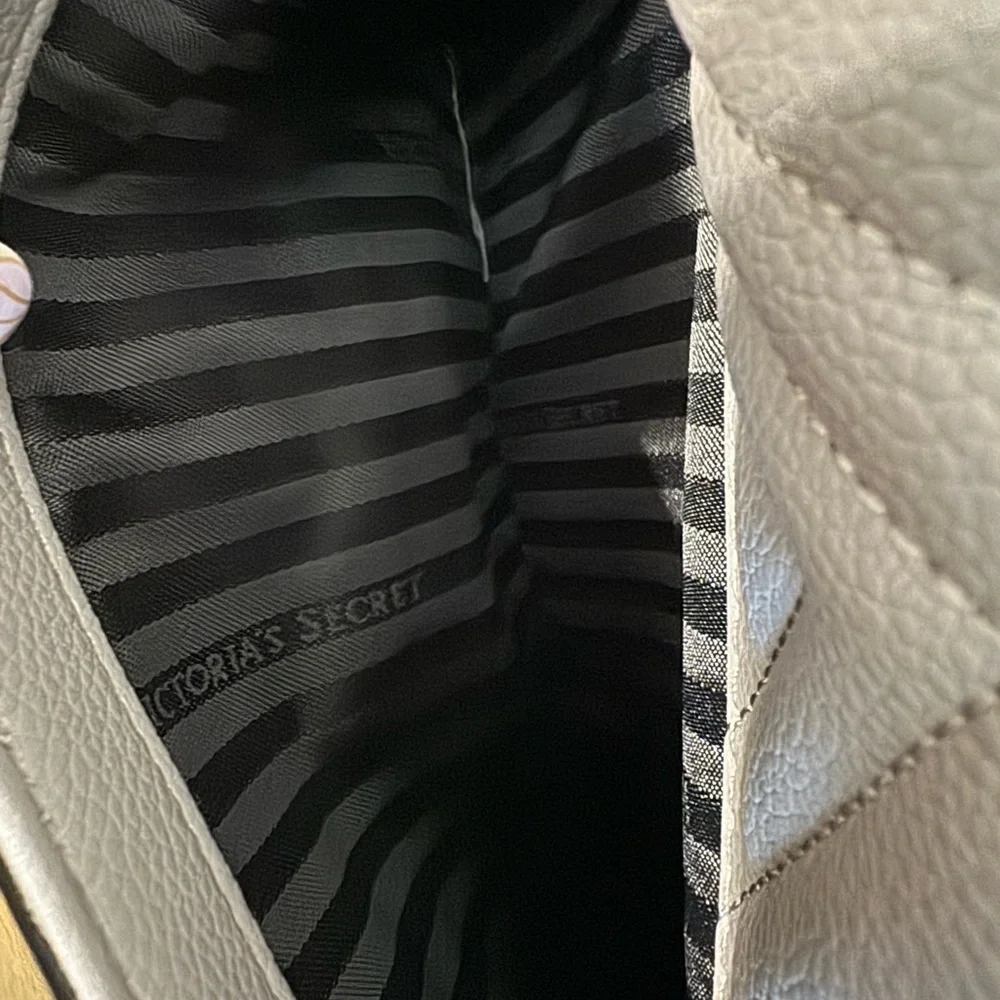 Victoria's Secret Gray Chevron Crossbody Bag